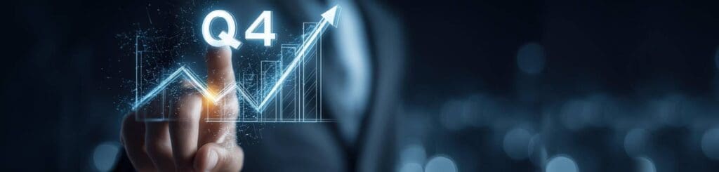 Professional setting planning Q4 business strategy and company goals