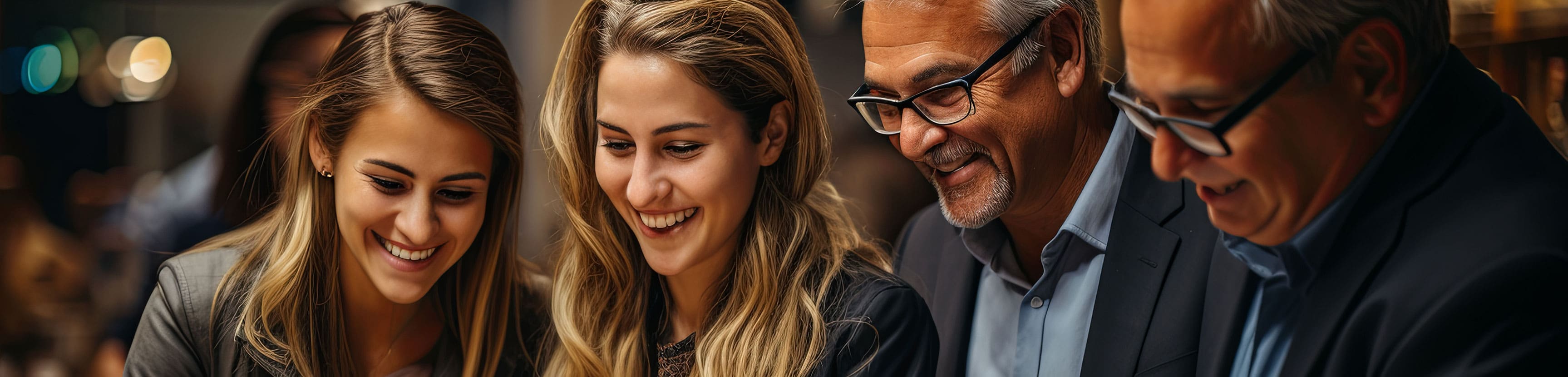 Family business owners discussing leadership and roles with consultant