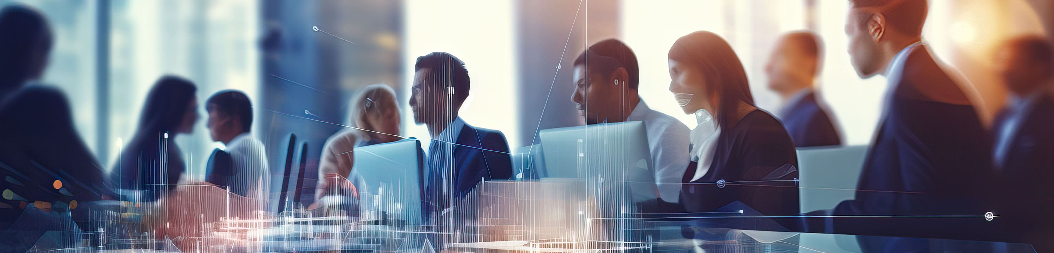 Business leader addressing workplace accountability with a team in a modern office